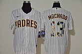 Padres 13 Manny Machado White Nike Cool Base Player Jersey,baseball caps,new era cap wholesale,wholesale hats